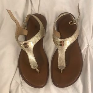 Michael Kors gold sandals